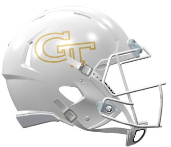 Georgia Tech Yellow Jackets White Riddell NCAA Speed Mini Helmet