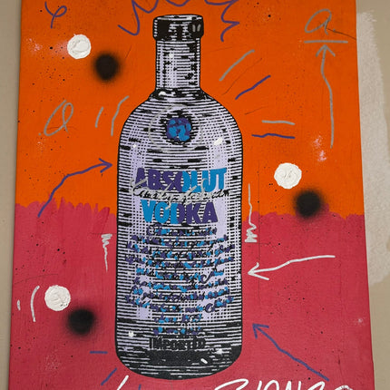 Absolut Vodka Stango Painting 43 in x 38 1/2in x 1 in - GT - Wholesale.com
