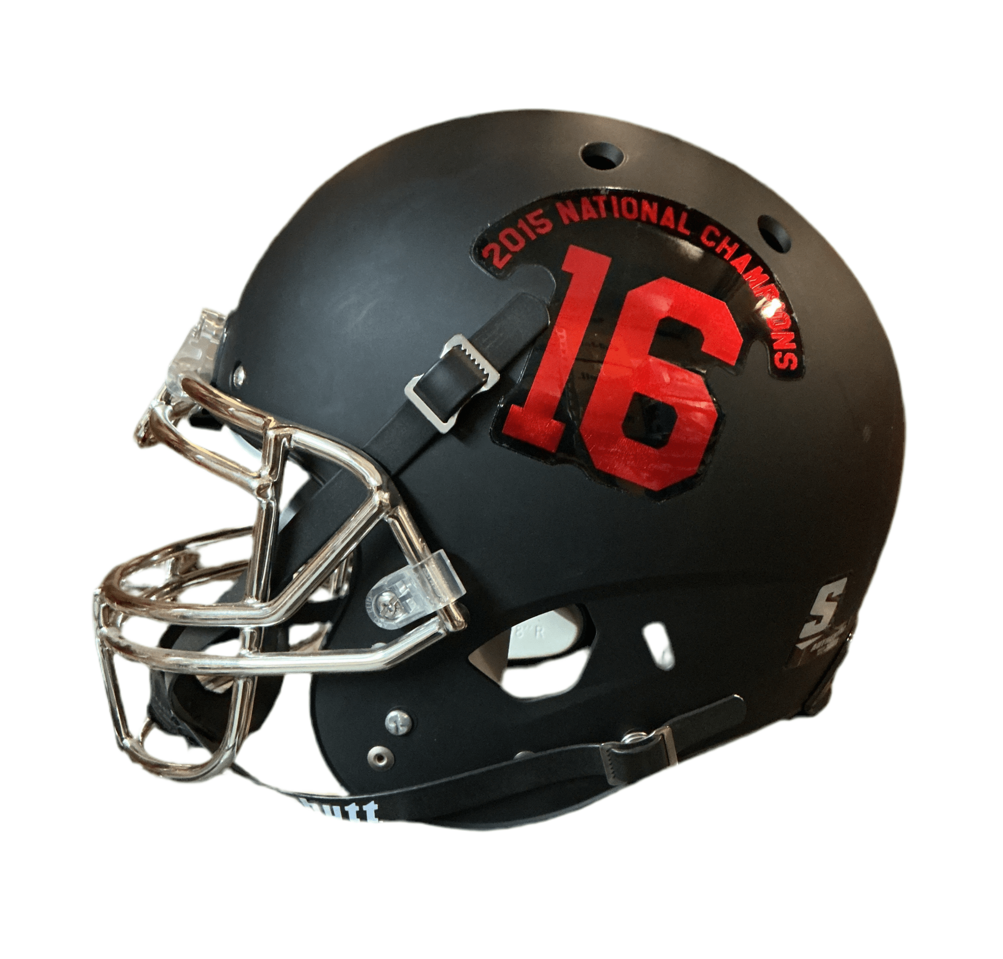 Alabama #16 2015 Champs Black Schutt NCAA College Football Authentic Full Size Helmet
