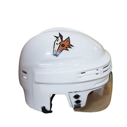 Arizona Coyotes 2023 Tribute SportStar NHL Hockey Player Mini Helmet - White - GT - Wholesale.com