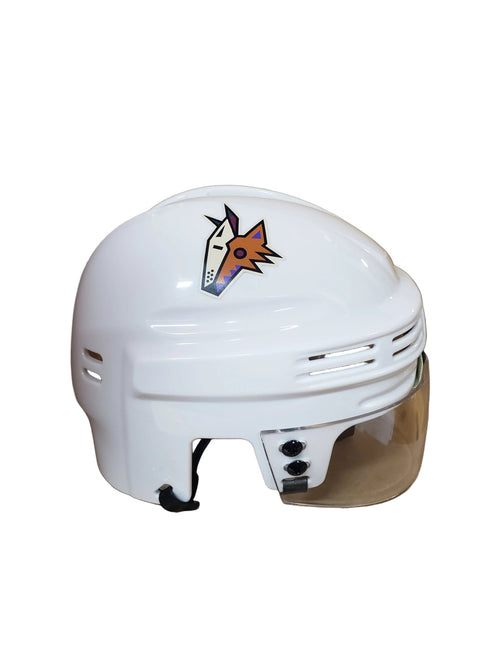 Arizona Coyotes 2023 Tribute SportStar NHL Hockey Player Mini Helmet - White - GT - Wholesale.com