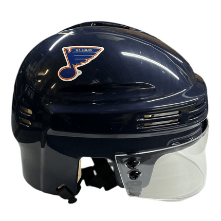 St. Louis Blues T/B SportStar NHL Hockey Player Mini Helmet - Navy - GT - Wholesale.com