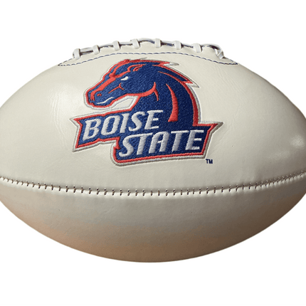 Boise State Broncos Rawlings Jarden Sports NCAA Signature Autograph White Panel Football - Deflated - GT - Wholesale.com