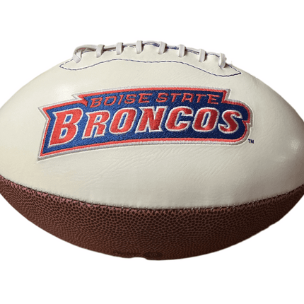 Boise State Broncos Rawlings Jarden Sports NCAA Signature Autograph White Panel Football - Deflated - GT - Wholesale.com