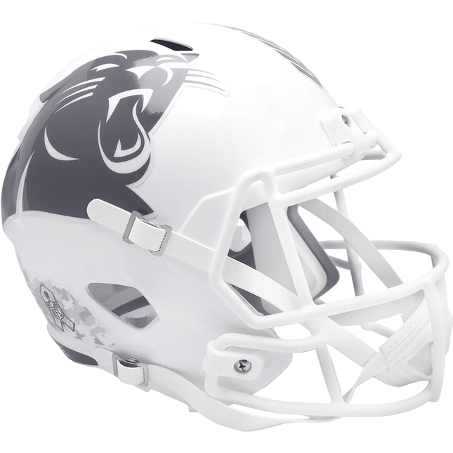 Carolina Panthers 2024 Salute To Service Riddell NFL Deluxe Replica Speed Full Size Helmet - GT - Wholesale.com