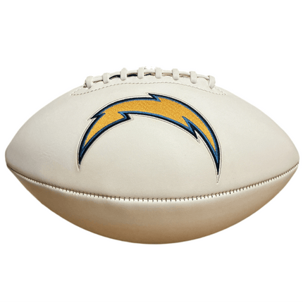 Los Angeles Chargers Throwback Rawlings Jarden Sports NFL Team Signature Autograph White Panel Football - Deflated - GT - Wholesale.com