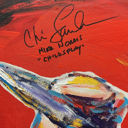 Child’s Play Autographed by Catherine Hicks, Alex Vincent, and Chris Sarandon Stango Painting - GT - Wholesale.com