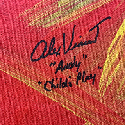 Child’s Play Autographed by Catherine Hicks, Alex Vincent, and Chris Sarandon Stango Painting - GT - Wholesale.com