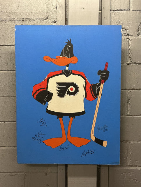 Daffy Duck Flyers Jersey Autographed by Several Players Stango Painting - GT - Wholesale.com