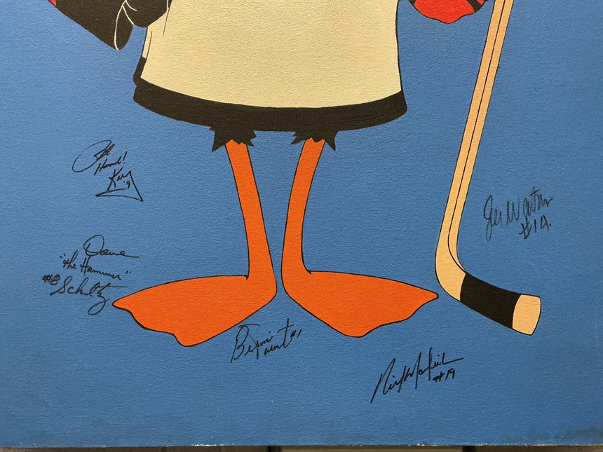 Daffy Duck Flyers Jersey Autographed by Several Players Stango Painting - GT - Wholesale.com
