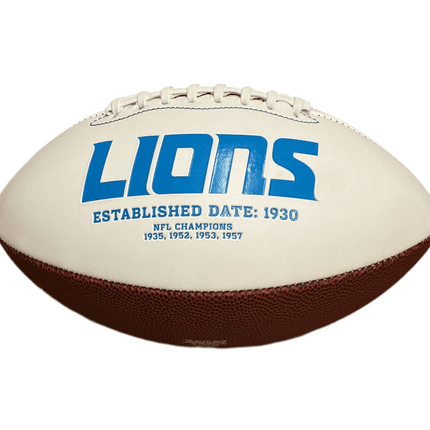 Detroit Lions Rawlings Jarden Sports NFL Team Signature Autograph White Panel Football - GT - Wholesale.com