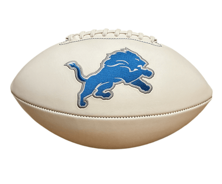 Detroit Lions Rawlings Jarden Sports NFL Team Signature Autograph White Panel Football - GT - Wholesale.com
