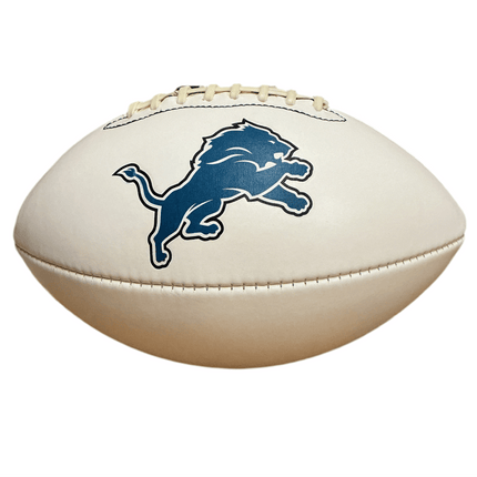 Detroit Lions All White Wilson NFL Live Signature Autograph White Panel Football - Deflated - GT - Wholesale.com