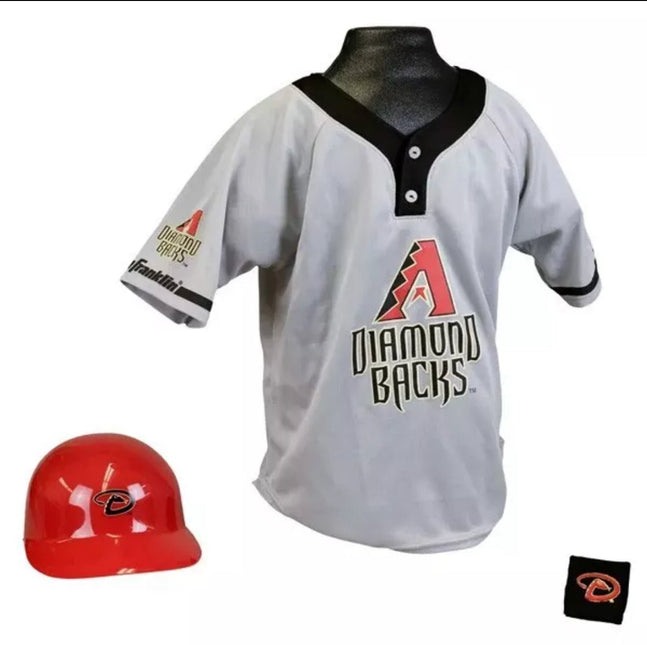 Arizona Diamondbacks Franklin Youth MLB Kids Team Helmet, Jersey & Wristband Uniform Set