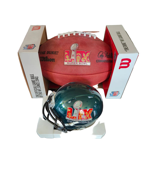 Eagles Super Bowl 59 Football + Eagles Champs Mini Helmet - GT - Wholesale.com