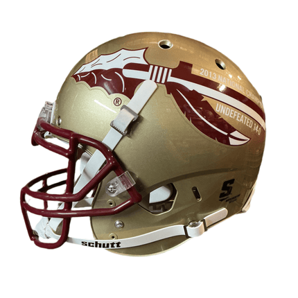 Florida State 2013 Champs Schutt NCAA College Football Authentic Full Size Helmet - GT - Wholesale.com