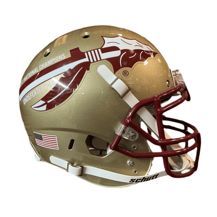 Florida State 2013 Champs Schutt NCAA College Football Authentic Full Size Helmet - GT - Wholesale.com