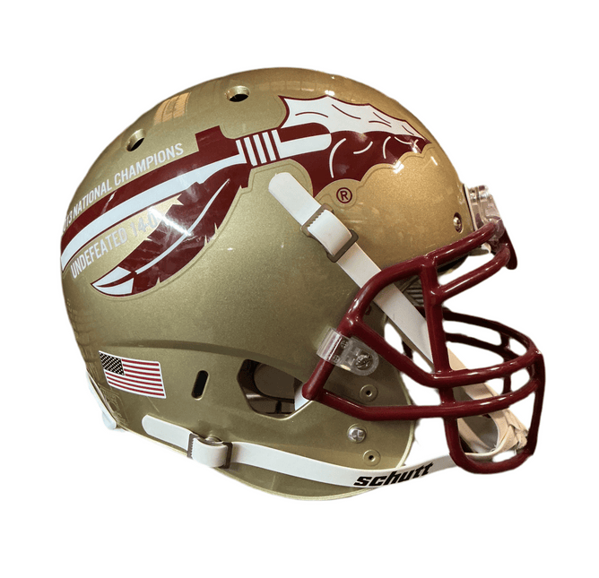 Florida State 2013 Champs Schutt NCAA College Football Authentic Full Size Helmet - GT - Wholesale.com