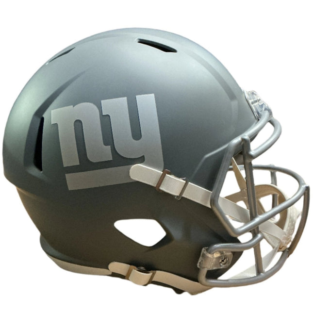 New York Giants Slate Riddell NFL Deluxe Replica Speed Full Size Helmet - GT - Wholesale.com