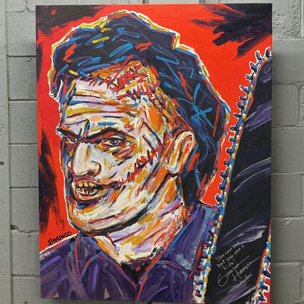 Gunnar Hansen Autographed Leatherface Stango Painting - GT - Wholesale.com