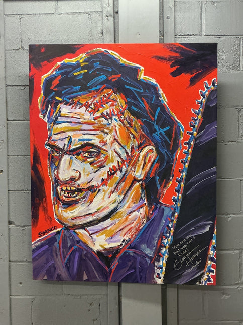 Gunnar Hansen Autographed Leatherface Stango Painting - GT - Wholesale.com
