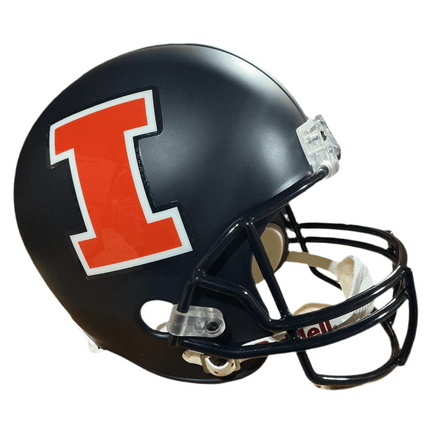 Illinois Fighting Illini Navy Riddell College Replica VSR4 Full Size Helmet - GT - Wholesale.com