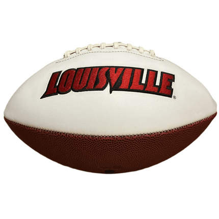 Louisville Cardinals Rawlings Jarden Sports NCAA Signature Autograph White Panel Football - Deflated - GT - Wholesale.com