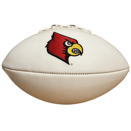 Louisville Cardinals Rawlings Jarden Sports NCAA Signature Autograph White Panel Football - Deflated - GT - Wholesale.com