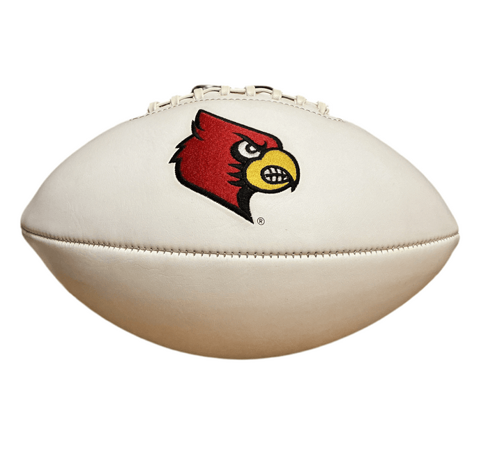 Louisville Cardinals Rawlings Jarden Sports NCAA Signature Autograph White Panel Football - Deflated - GT - Wholesale.com