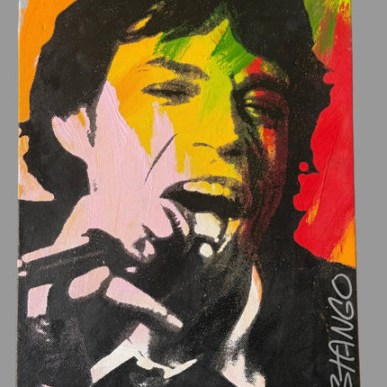 Mick Jagger Stango Painting 35 in x 25in x 1 in - GT - Wholesale.com