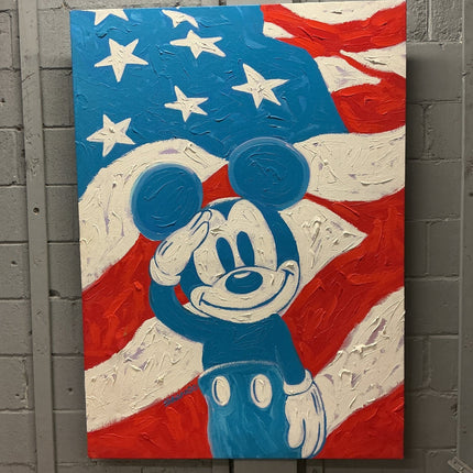 Mickey Mouse USA Salute Stango Painting - GT - Wholesale.com