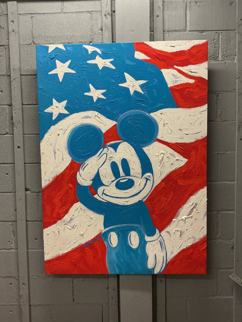Mickey Mouse USA Salute Stango Painting - GT - Wholesale.com