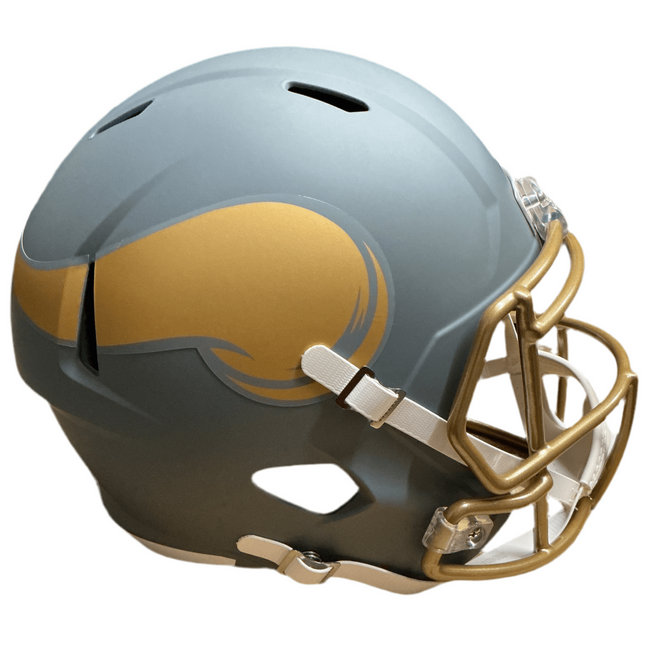 Minnesota Vikings Slate Riddell NFL Deluxe Replica Speed Full Size Helmet - GT - Wholesale.com