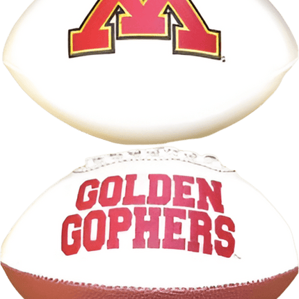 Minnesota Golden Gophers Rawlings Jarden Sports NCAA Signature Autograph White Panel Football - Deflated - GT - Wholesale.com