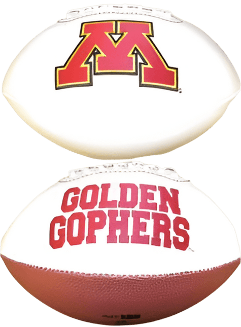 Minnesota Golden Gophers Rawlings Jarden Sports NCAA Signature Autograph White Panel Football - Deflated - GT - Wholesale.com