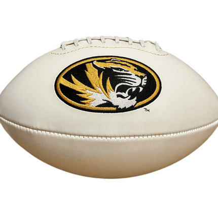 Missouri Tigers Rawlings Jarden Sports NCAA Signature Autograph White Panel Football - Deflated - GT - Wholesale.com