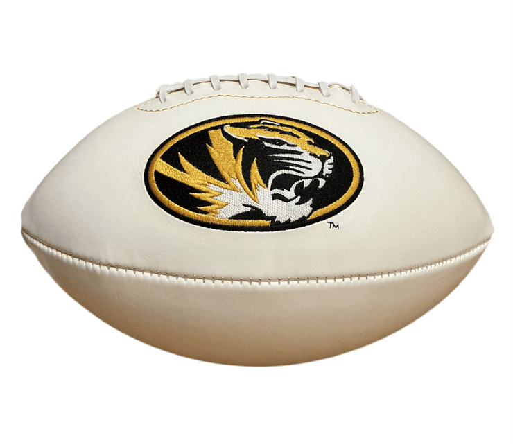 Missouri Tigers Rawlings Jarden Sports NCAA Signature Autograph White Panel Football - Deflated - GT - Wholesale.com