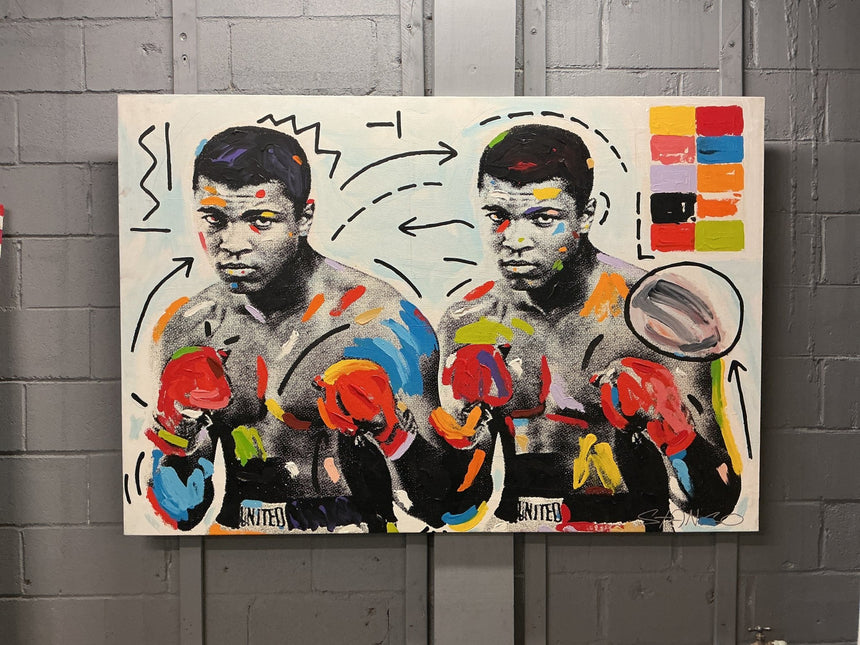 Muhammad Ali Double Stango Painting - GT - Wholesale.com