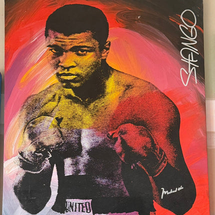 Muhammad Ali Stango Painting 6. 32 3/4in x 27 in x 1in - GT - Wholesale.com
