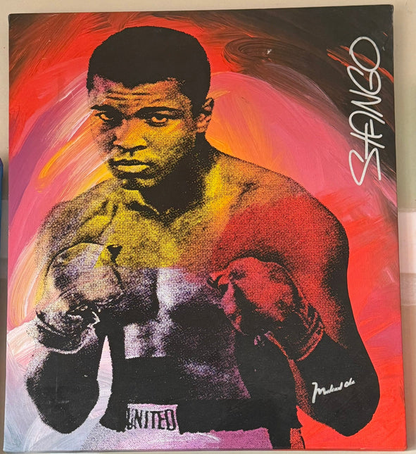 Muhammad Ali Stango Painting 6. 32 3/4in x 27 in x 1in - GT - Wholesale.com