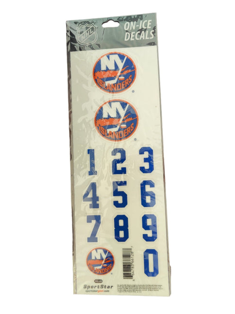 New York Islanders Sportstar NHL Hockey Helmet On - Ice Decals Kit - White - GT - Wholesale.com