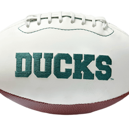Oregon Ducks Rawlings Jarden Sports NCAA Signature Autograph White Panel Football - Deflated