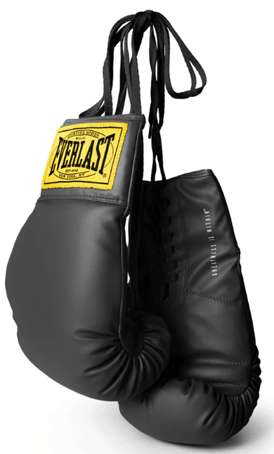 Everlast Black Lace Autograph Boxing Gloves - 1 Pair - GT - Wholesale.com