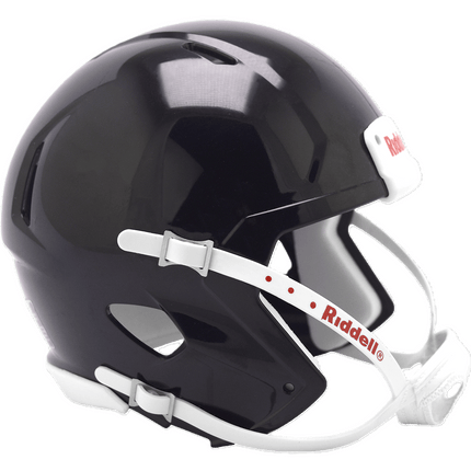 Blank Black with White Parts Riddell Speed Customizable Football Mini Helmet Shell