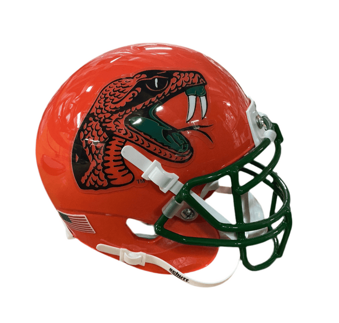 Florida A&M Rattlers Schutt NCAA College Football Authentic Mini Helmet - GT - Wholesale.com