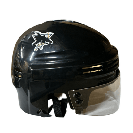 San Jose Sharks T/B SportStar NHL Hockey Player Mini Helmet - Black - GT - Wholesale.com
