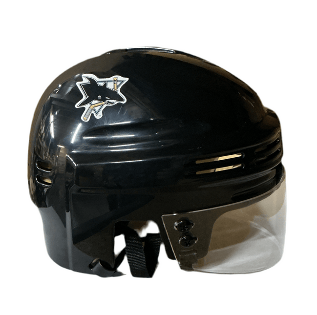 San Jose Sharks T/B SportStar NHL Hockey Player Mini Helmet - Black - GT - Wholesale.com