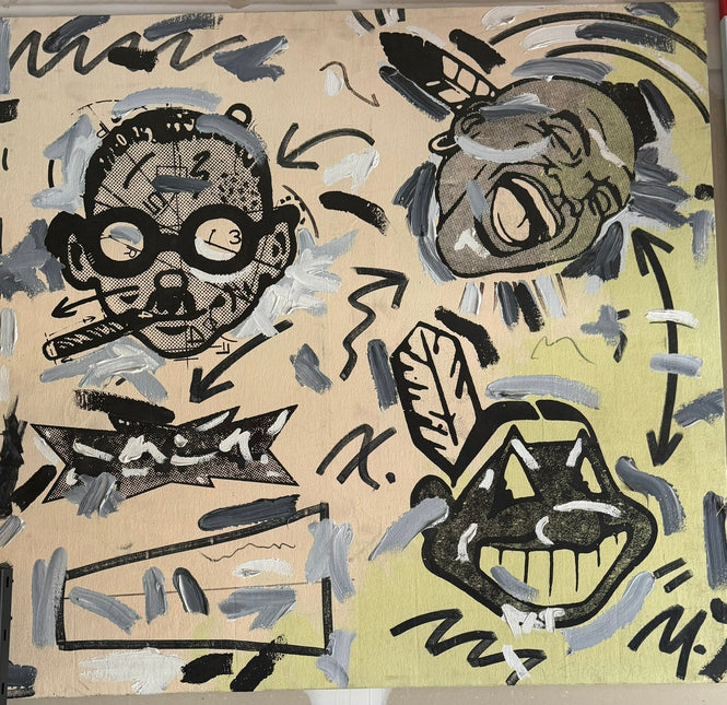 Stango Painting Collage 36 in x 36 in x 1in - GT - Wholesale.com