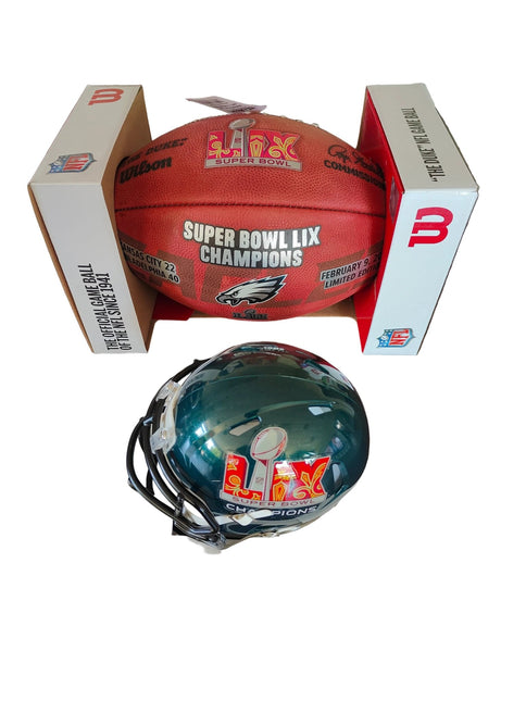 Super Bowl 59 Champ Football + Super Bowl Champ Mini Helmet - GT - Wholesale.com