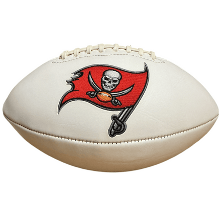 Tampa Bay Buccaneers Rawlings Jarden Sports NFL Team Signature Autograph White Panel Football (One SB) - GT - Wholesale.com